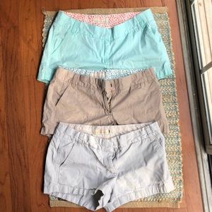J. CREW THREE Broken-in Chino shorts